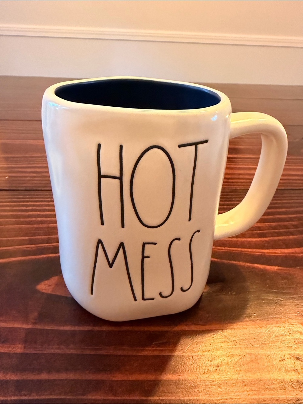 Rae Dunn White 'Hot Mess' mug